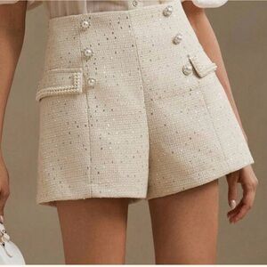 ⭐️ SLASH SUMMER SALE! ⭐️ NWT Anewsta Pearl Double Breasted Tweed Shorts